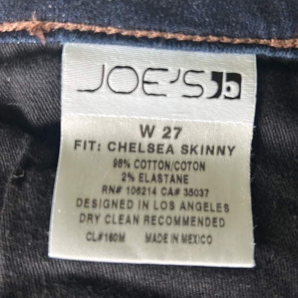 Joes Jeans Womens Chelsea Skinny Dark Wash Denim Mid Rise Stretch Ankle Jeans 27 - Picture 15 of 15